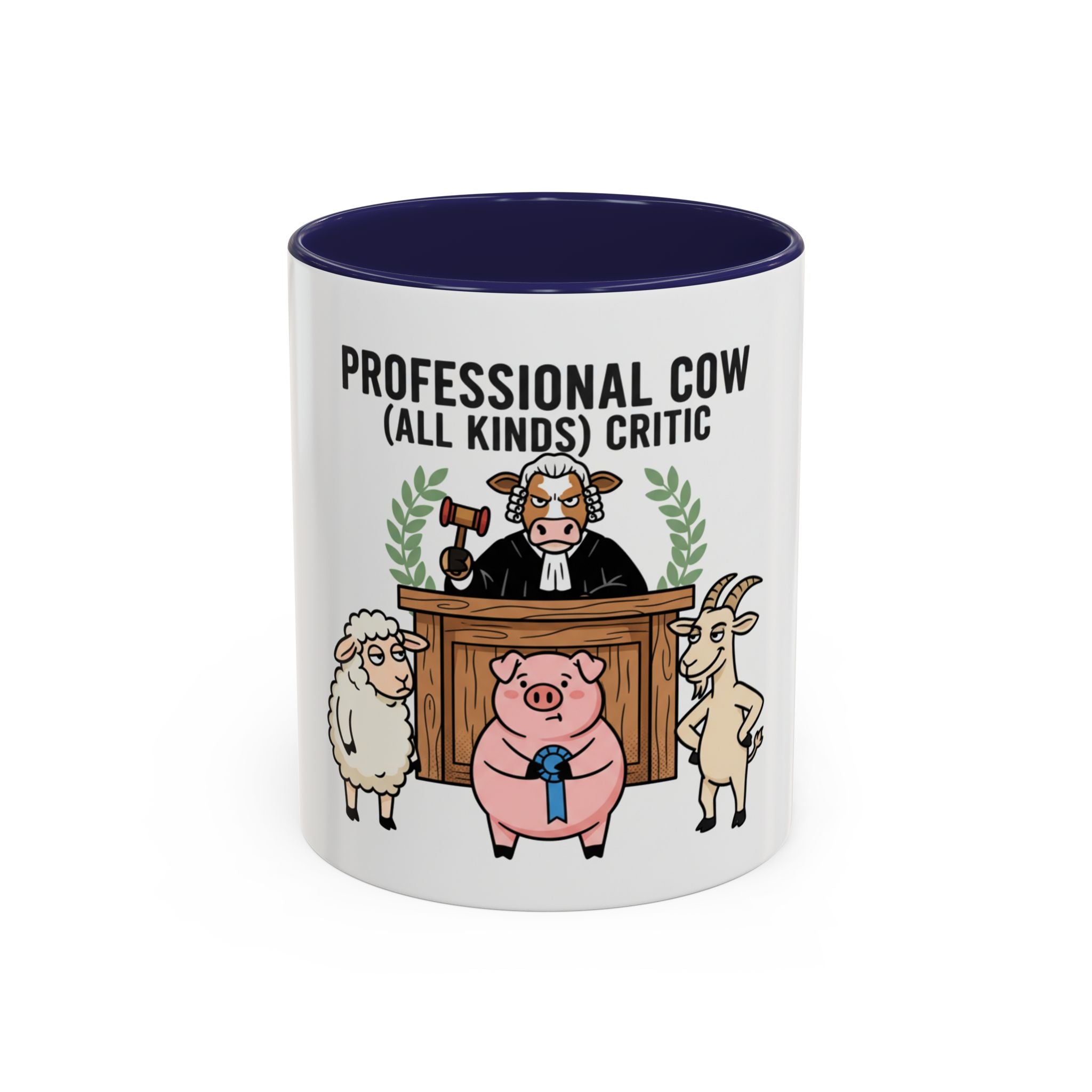 Professional Cow (All Kinds) Critic Coffee Mug — Funny Farm Animal Judge Gift (11/15oz)