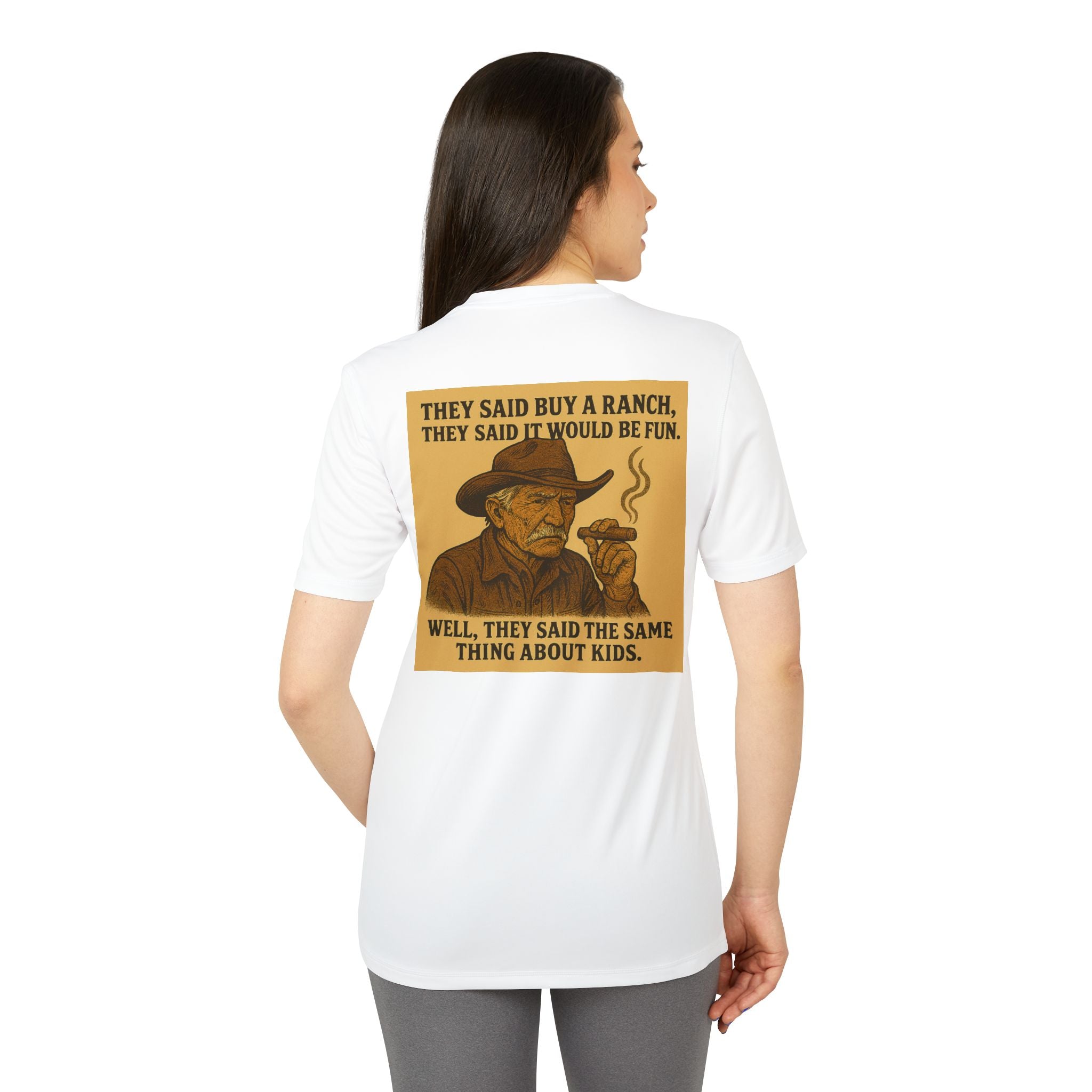 Graphic T-Shirt — 'They Said Buy a Ranch…Same Thing About Kids' Cowboy Humor Tee