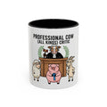 Professional Cow (All Kinds) Critic Coffee Mug — Funny Farm Animal Judge Gift (11/15oz)